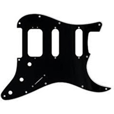 Fender Stratocaster H/s/s 11-Hole Mount 3-Screw Mount Hb 3-Ply Black Pickguard