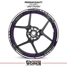 Sv Sticker Works Honda Pcx Jant Şeridi ve Jant Içi 16 Yazılı Sticker Etiket Modeli Pcx Uyumlu Aksesuar Sticker