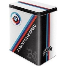 Nostalgic Art Nostalgic-Art Bmw Motorsport - Tradition Of Speed Retro Metal Saklama Kutusu L, 3 L