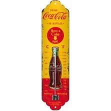 Nostalgic Art Nostalgic-Art Coca-Cola - In Bottles Yellow Retro Termometre, 6,5 x 28 cm