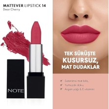 Ahl Shop Mattever Lipstick 14 Cherry Yarı Mat Bitişli Ruj, Pembe