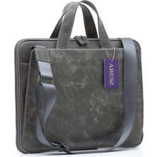 ABESS Premium Hakiki Deri Evrak Çantası - Lüks Gerçek Deri Laptop Çantası - Unisex İnce Tasarım 15.6 İnç Uyumlu (A5276G) | İş & Ofis