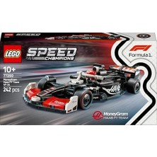 Ahl Shop Moneygram Haas F1 Vf-24 Yarış Arabası 77250 – 10 Yaş ve Üzeri Kız ve Erkek Çocukları ile Motorseverler Için Sürücü Minifigür Içeren Yapım ve Sergileme Seti (263 Parça)