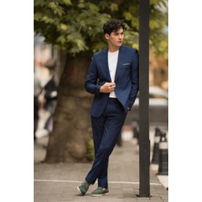 Apartro Slimfit Mono Yaka Yarım Astarlı 6 Drop Çift Yırtmaç Modal Takım Elbise