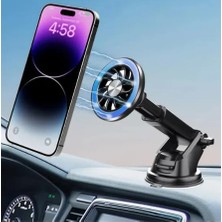 Ahl Shop iphone 11 12 13 14 15 Pro Max Mıknatıslı Cama Gögse Yapışan Uzayan Oto Telefon Tutucu Stand Vantuzlu 360 Yuvarlak Halka Hediye