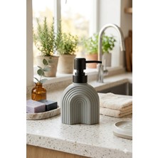 Çizgili Bohem Minimal Cam Sıvı Sabunluk - 250ML - 14X6X5.5 cm