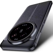 Ahl Shop - Xiaomi 15 Ultra ile Uyumlu Mi Kılıf Kamera Çıkıntılı Deri Görünümlü Yumuşak Mat Silikon Soft Premium Niss Kapak