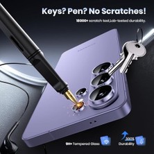 Ahl Shop Psr Aksesuar  Galaxy S26 Ultra ile Uyumlu Safir Kamera Lens Koruyucu, Parmak Izi Bırakmayan, Hd Şeffaf, Çizilmeye Dayanıklı Temperli Cam Lens Koruma (Derin Mor, Galaxy S26 Ultra)