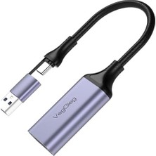 Ahl Shop 1080P 60Hz HDMI Video Capture Card USB 3.0 ve Type-C Görüntü Yakalama Kartı
