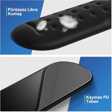 Ahl Shop Gaming Klavye ve Mouse Bilek Destek Seti, Ergopad, Kaymaz Tabanlı, Nefes Alan Kumaş, Ağrı Önleyici (Siyah Destek Seti)