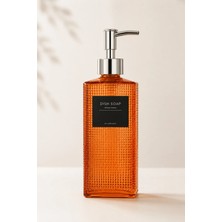 Premium Dokulu Cam Sıvı Sabunluk – 500ML - 23 x 7 x 7 cm