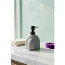 Modern Kabartmalı Cam Sıvı Sabunluk, Mat Minimal Dekoratif Tasarım, 250 Ml, 14 x 9 x 5,5 cm