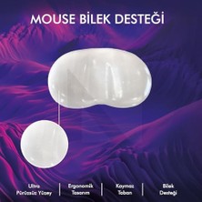 Ahl Shop MP04 - Jel Mouse ve Klavye Bilek Destek Pedi | Yumuşak, Ergonomik, El Bileği Dinlendirme Pedi (Fare Bilek Desteği, Şeffaf)