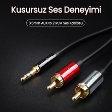 Ahl Shop 3.5mm Aux To 2 Rca Ses Kablosu 1 Metre