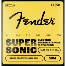 Fender Supersonic 50M Flatwound Stainless Steel 011-050 Gitar Tel