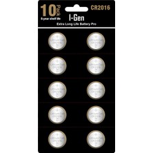 Ahl Shop I-Gen CR2016 Pil 10'lu Paket Lityum Düğme Pil 3V 2016