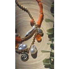 Diva Viva - Coral Charm Katmanlı Mercan Kadın Kolye
