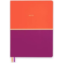 Episode Colourblock Duo Tangerine Cabernet Xl Sert Kapak Defter