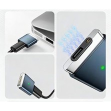 Ahl Shop Type-C To Magsafe 2 Ile Uyumlu Dönüştürücü | 100W Hızlı Şarj Destekli | MacBook Ile Uyumlu Çevirici Gri Sf-2