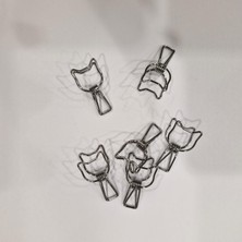 Kayıgo Kayigo Tiny Paslanmaz Çelik Kedi Klips Altılı Silver