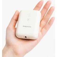 Ahl Shop Borofone Powerbank Mini Boy 5000MAH Taşınabilir Güç Bankası Şarj Seviyesi LED Gösterli Kompak ve Hafif Tasarım iPhone ve  Uyumlu Şarj Cep Boyutunda USB Kablo Dahil Değildir BJ31