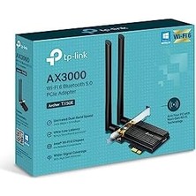 Ahl Shop TX50E, AX3000 Mbps Wi-Fi 6 Bluetooth 5.0 Pcıe Ağ Kartı, Iki Anten, 1024-QAM,OFDMA ve 160 Mhz Bant Genişliği, Ultra Düşük Gecikme, Intel Wi-Fi 6 Yonga Seti, Windows 10/11'i Destekler