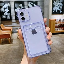 Ahl Shop iPhone 13-14 Uyumlu Lüx Kartlıklı Şeffaf Telefon Kılıfı