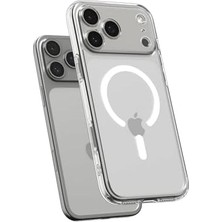 Ahl Shop Crystal Sert Mika Magsafe Özellikli Şeffaf Premium Kılıf, iPhone 17 Pro Max ile Uyumlu
