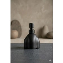 Modern Kabartmalı Cam Sıvı Sabunluk, Mat Minimal Dekoratif Tasarım, 250 Ml, 14 x 9 x 5,5 cm
