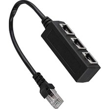 Ahl Shop RJ45 Ethernet Splitter Adaptör 1 Erkek 3 Dişi Lan Çoklayıcı Internet Paylaştırıcı Cat5 Cat6 Ağ Çoğaltıcı Router Modem Pc Laptop Network Bağlantı Çevirici | ZR1225