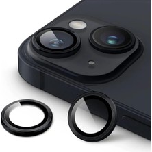Ahl Shop Safir Lens Safir Mercek Koruması iphone 11 ile Uyumlu Gerçek Safir Cam Kamera Lens Koruyucu Çelik Halka Hd 9d Kırılmaz Cam Renk : Siyah Çerçeveli