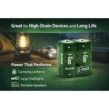 Ahl Shop I-Gen Batteries R20 Ecocell D Boy Pil 1.5V Büyük Boy Pil (10, 10'lu Paket)