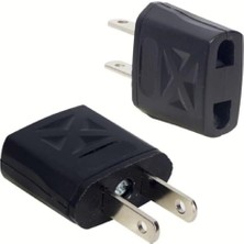 Ahl Shop Seyahat Adaptörü,amerikan Priz Dönüştürücü, Priz Çevirici Dönüştürücü 2 Adet (Usa-Tr(2li))