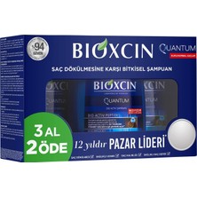 Ahl Shop Quantum Şampuan – Kuru ve Normal Saçlar Için – 3X300 ml – Dökülme ve Incelme Karşıtı – Bio-Activ Peptit, Biocomplex B11, Bal ve Mentol Içerikli