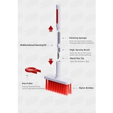 Ahl Shop Kulaklık Temizleme Kalemi Klavye Çatlak Kulaklıklar 5 Parçalı Bilgisayar Kulaklık Temizleme Fırçası