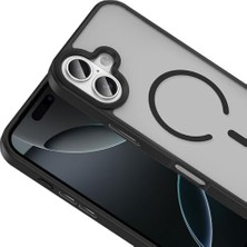 Ahl Shop Senon Apple iPhone 17 Için Kılıf Magsafe Uyumlu Şarj Özellikli Mat Arka Yüzey Zore Sio Kapak (Siyah)