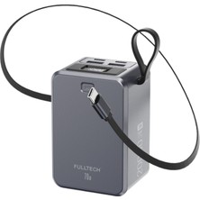 Bontec Powerbank, Dijital Göstergeli Powerbank, 10.000 Mah Batarya, 35W Pd Hızlı Şarj, 1x Usb, 1x Type-C Girişi, Kendinden Kablolu, Mini Tasarım, Güçlü Yapı