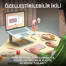 Ahl Shop Pebble 2 Set Çoklu Cihaz Özellikli Sessiz Kablosuz Türkçe Q Klavye ve Mouse Seti - Siyah