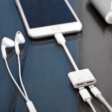 Ahl Shop Lightning To Lightning Şarj ve Kulaklık Adaptörü Çift Girişli – Aynı Anda Şarj ve Müzik Dinleme – Arama Destekli Ses Dönüştürücü iPhone x 11 12 13 14 Uyumlu Ios 13 ve Üzeri Uyumlu | MH033
