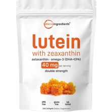 Micro Ingredients Lutein With Zeaxanthin - Omega-3 ( Epa + Dha ) 40 Mg Double Strength 240 Softgels