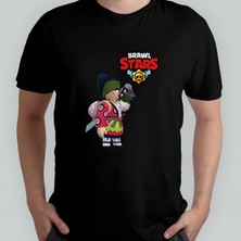 Pixxa Brawl Stars Kenji Unisex %100 Pamuklu Bisiklet Yaka T-Shirt Model 1
