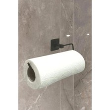Ahl Shop Rulo Havluluk Peçetelik, Yapışkanlı, Pratik Banyo Askısı, Kağıt Rulo Havluluk, Siyah