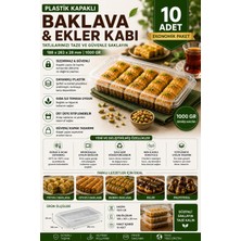 Empressco Kapaklı Baklava Kabı 1000 gr 10'lu Sızdırmaz, Pratik ve Şık Tasarım
