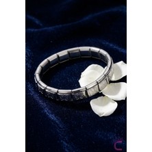 Cinderella Kelebekli Paslanmaz Çelik Italyan Charm Bileklik 18CM Gümüş - Charmlı Italyan Bilekliği