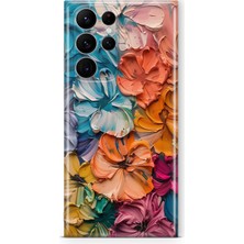 Lelia Samsung Galaxy S23 Ultra Uyumlu Baskılı Şeffaf Telefon Kılıfı | Koleksiyon: Pastelbloom Soft Series