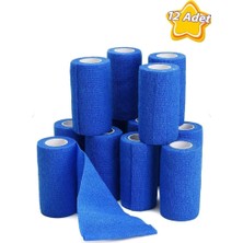 Smartmoo Kendinden Yapışkanlı Coban Elastik Bandaj 10 cm x 4,5m Mavi 12 Adet