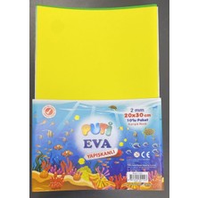 Puti Eva Yapışkanlı Köpük Plaka 2mm 20X30CM Karışık Renk 10'lu Paket - Okul Kreş Hobi El Sanatları