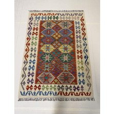 Afgan Halı El Dokuma Afgan Kilim Çift Taraf Kullanım Kök Boya 127 x 179 cm