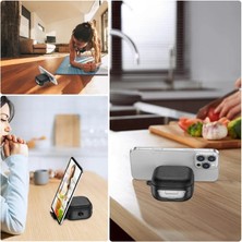 Ahl Shop Galaxy Buds4 Pro/buds 4 Için Kılıf [fonksiyonel Stant/güvenlik Kilidi Tasarımlı] Galaxy Buds4 Kulaklık Kılıfı Deri Görünümlü  Buds 4 Pro Kılıf (Siyah)