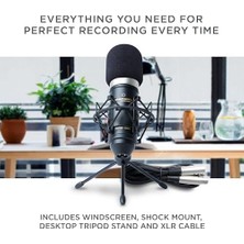 Ahl Shop Marantz Professional MPM-1000 - Podcast, Akış, Şarkı Söyleme, Tele-Çalışma ve Oyun Için Masa Standı ve Kablolu Xlr Kondenser Stüdyo Mikrofonu